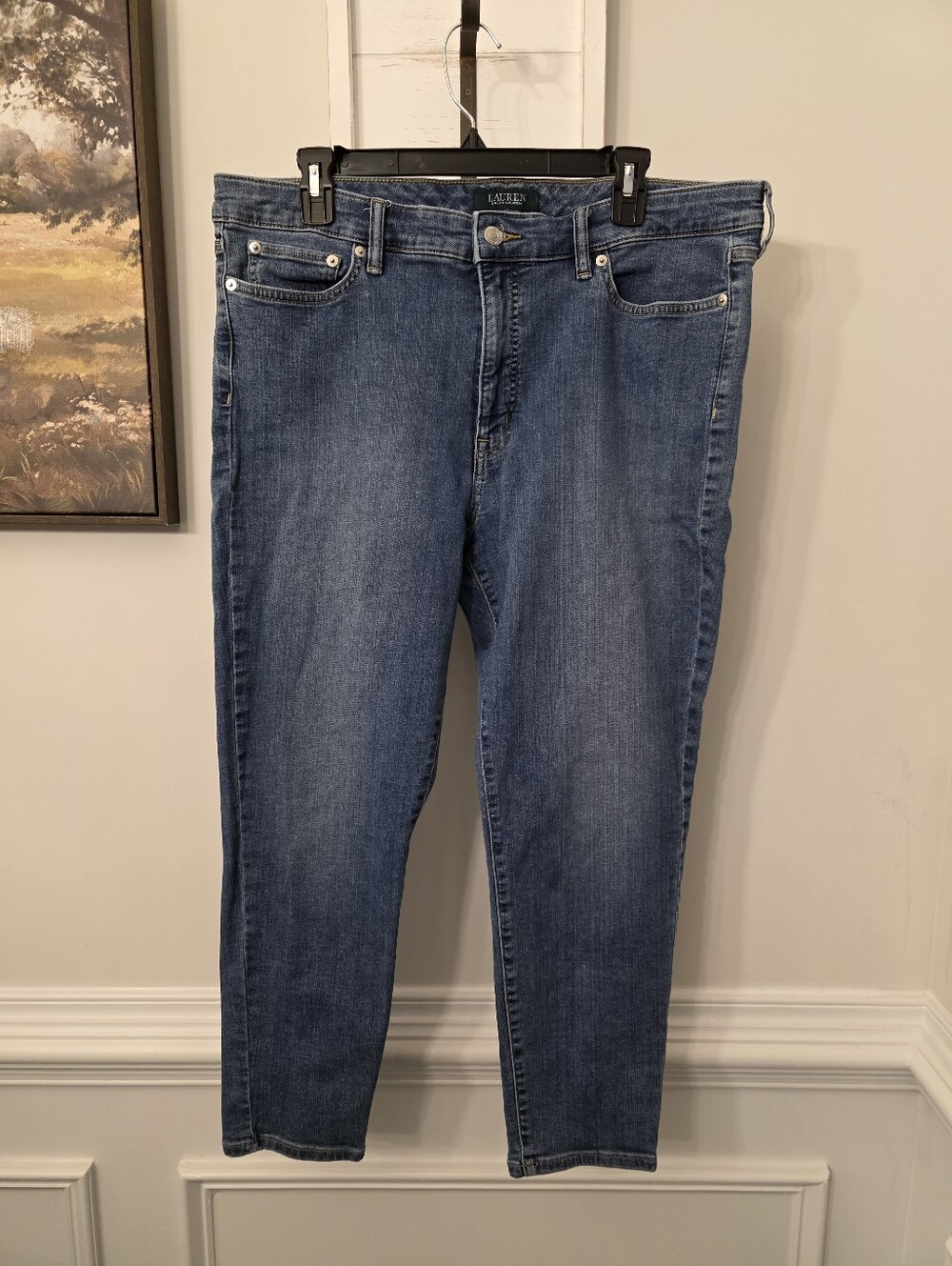 Lauren Ralph Lauren Medium Wash Straight Leg Jeans Size 16